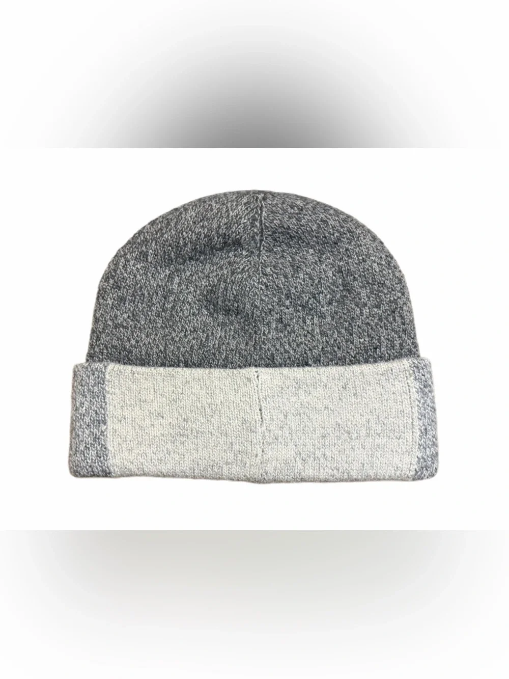 NWT Chanel Casmere and Wool Beenie in shades of greys- signature blac CC label